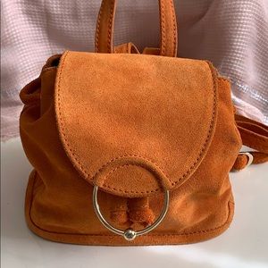 ASOS Orange Suede Mini Backpack